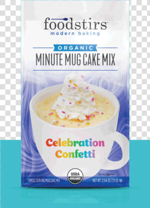 Organic Celebration Confetti Minute Mug Cake Mix   Foodstirs Confetti Mug Cake  HD Png Download