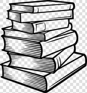 Transparent Drawn Line Png   Stack Of Books Clipart Black And White  Png Download