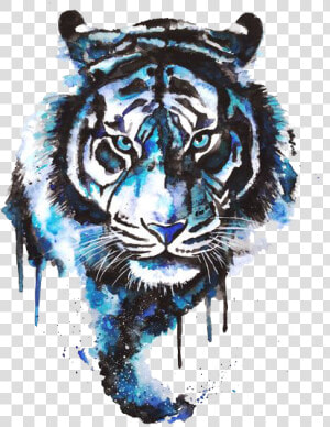 Tattoo Art Watercolor Tiger Painting Drawing Clipart   Tiger Tattoo Png  Transparent Png