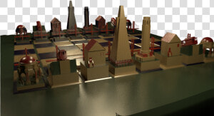 3d Chess Set Of San Francisco Skyline Created In Maya   Scale Model  HD Png Download