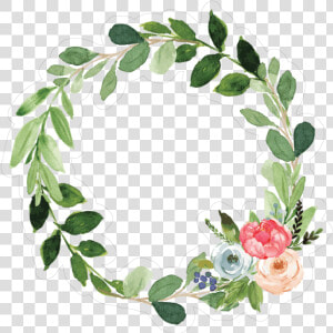 Wreath Ribbon Flower Bouquet Clip Art   Green Wreath Clip Art  HD Png Download