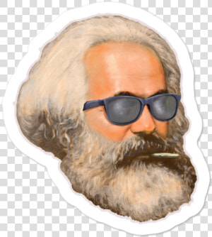 Karl Marx Smoking A Fatty Sticker   Portrait Of Karl Marx  HD Png Download