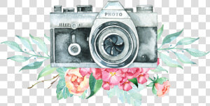  vintage  camera  flowers  freetoedit   Vintage Camera Flowers  HD Png Download