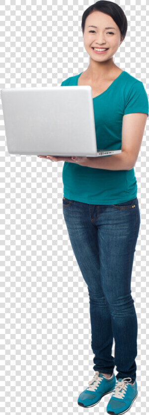 Girl With Laptop Png Image   Girl With Laptop Png  Transparent Png