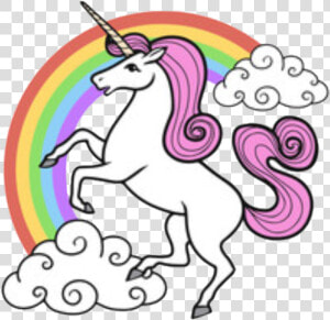  rainbow  rainbows  unicorns  unicorn   Unicorn And Rainbow Clipart  HD Png Download