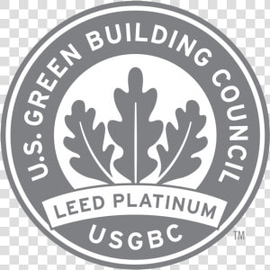 Usgbc Platinum Gray   Leed Platinum Certification Logo  HD Png Download