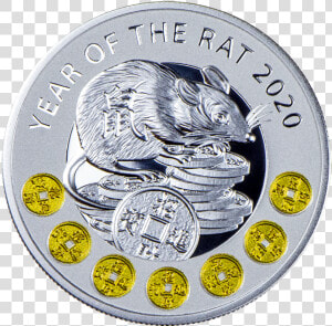 5 Gram Niue Year Of The Rat   2020 Year Of Rat Coin  HD Png Download