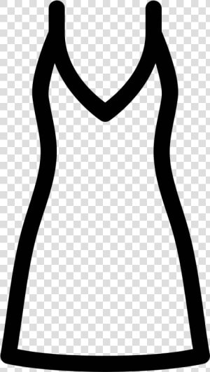 Dress Clipart Icon   Dress Picture Black And White  HD Png Download