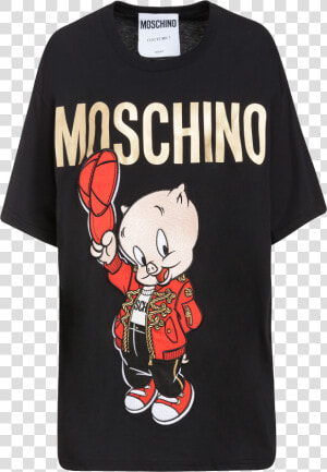 Transparent Konan Png   Moschino Porky Pig T Shirt  Png Download