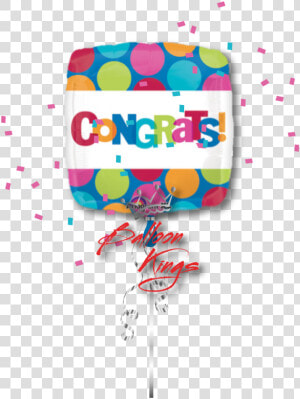 Cabana Dots Congratulations Dessert Plates   Balloon  HD Png Download