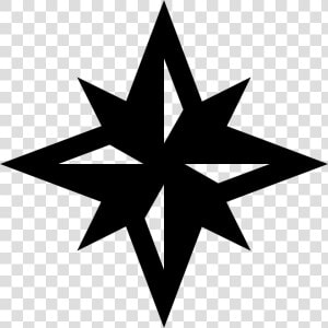 Compass Winds Star Symbol   Transparent Background Compass Star Icon  HD Png Download