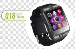 Q18 Black Smart Watch  HD Png Download