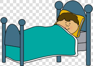 Bed Clipart For Kid Boy Sleeping In Transparent Png   Clip Art Of Boy Sleeping  Png Download