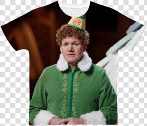 Gordon Ramsay Dressed As Buddy The Elf ﻿classic Sublimation   Gordon Ramsay Merry Christmas  HD Png Download