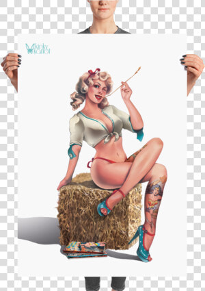 Classic Blonde Pin up Girl Large Poster   Estadio Alberto J  Armando  HD Png Download