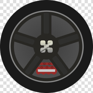 Dark Simple Car Wheel Tire Rims Side View Clip Arts   Rim  HD Png Download