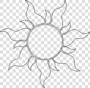 Outline Tangled Sun  HD Png Download