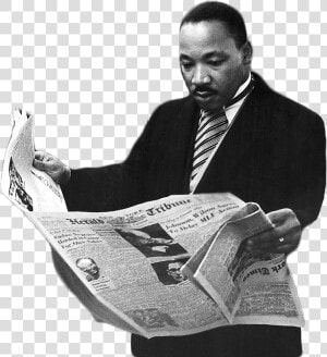 Martin Luther King Community Foundation  Inc   Martin Luther King Reading Newspaper  HD Png Download