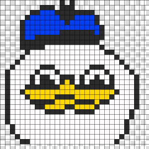 Uncle Dolan Perler Bead Pattern   Bead Sprite   Straw Hat Luffy Pixel  HD Png Download