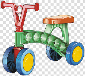 Tricycle  Vehicle  Transport  Toy  Child  Drawing   Push  amp  Pull Toy  HD Png Download