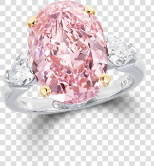 Pink Oval Cut Diamond  HD Png Download