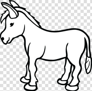 Jesus On Donkey Png Black And White   Donkey Clipart Black And White  Transparent Png