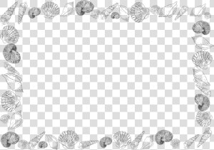 Transparent Black And White Borders Png   Black And White Seashell Border Clipart  Png Download