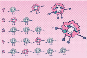 Counting Sheep Rectangular Picture Class   Cartoon  HD Png Download