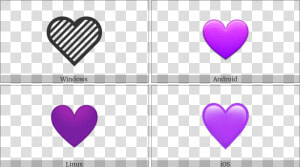 Purple Heart On Various Operating Systems   Heart  HD Png Download