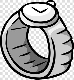 Silver Watch Clothing Icon Id   Gold Wristwatch Club Penguin  HD Png Download