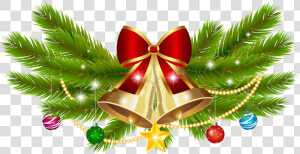 Christmas Bell Decoration Png Clip Art Image   Christmas Bell With Ribbon Png  Transparent Png