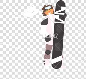 Boy Wearing Goggles Holding Snowboard   Sport D Hiver Humour  HD Png Download