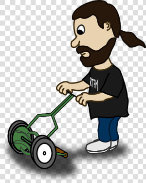 Mowing The Lawn Cartoon  HD Png Download