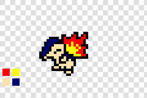 Cyndaquil   Easy Pokemon Pixel Art Minecraft  HD Png Download