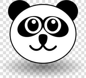 Funny Face Clipart Vector Clip Art Free Design   Panda Face Clipart Black And White  HD Png Download