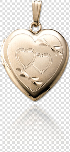 Heart Locket With Engraved Hearts And Ribbon Design   Locket  HD Png Download