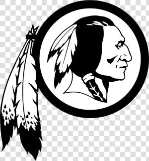 Redskins Outline Images Reverse Search   Black And White Washington Redskins Logo  HD Png Download