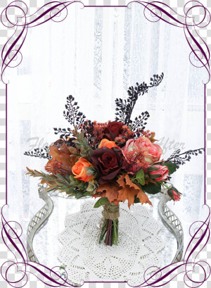 Silk Artificial Rustic Autumn Fall Bridesmaid Wedding  HD Png Download