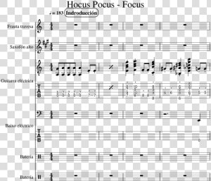 Hocus Pocus Focus Sheet Music  HD Png Download