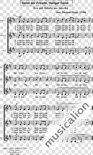 Espíritu De Alegría  Espíritu Santo   Partitura Perosi Laudate Dominum  HD Png Download