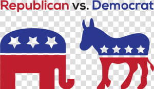 Clip Art Democratic Donkey Graphic   Republican And Democrat Signs  HD Png Download