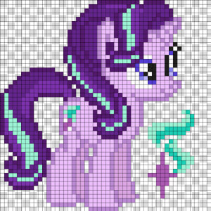 Starlight Glimmer Perler Bead Pattern   Bead Sprite   Minecraft Pixel Art My Little Pony Starlight Glimmer  HD Png Download