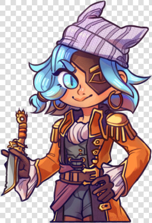 Chibi Pirate Maeve she Caught The Blade That Way   Cartoon  HD Png Download