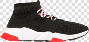 Balenciaga Speed Trainer Lace Up Black Red 2018   Balenciaga Speed Trainer Lace Up  HD Png Download