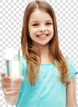 Image01   Smiling Little Girl Giving Glass Of Water  HD Png Download