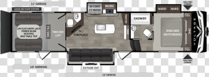 5th Wheel Toy Hauler Floor Plans  HD Png Download