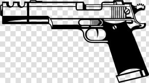 Gun Accessory gun Barrel weapon   Gun Black And White Clipart  HD Png Download