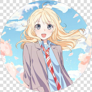  anime  wallaper  kaorimiyazono  circle   Kaori Your Lie In April Anime  HD Png Download