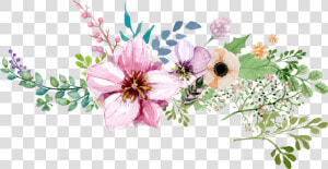 Flower Border Png   Transparent Watercolor Flower Border  Png Download