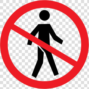 File   Pictogram Pedestrian   Svg   Traffic Signs No   Don T Walk Clipart  HD Png Download